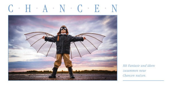 Grußkarte "CHANCEN" neue Chancen Nutzen Businesscard - Ansicht 3