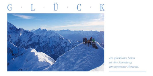 GLÜCK Grußkarte - Berggipfel - Ansicht 3