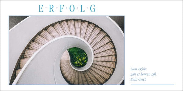 Grußkarte ERFOLG - Treppe - Ansicht 2