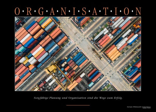 ORGANISATION - Motivationsposter Motiv Container Wege Luftaufnahme - Ansicht 2