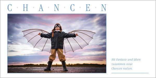 Grußkarte "CHANCEN" neue Chancen Nutzen Businesscard - Ansicht 2