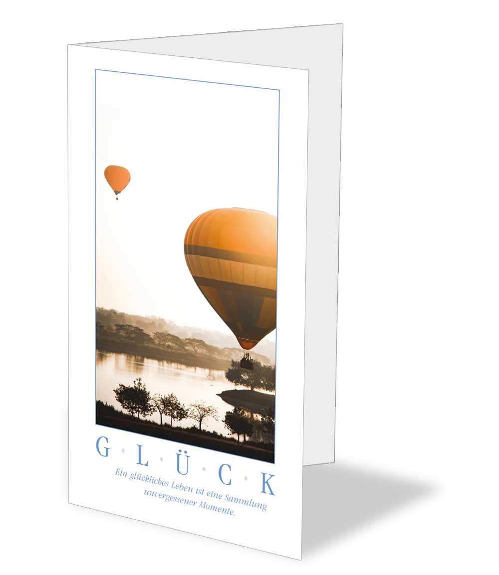 GLÜCK Grußkarte - Heißluftballon kaufen
