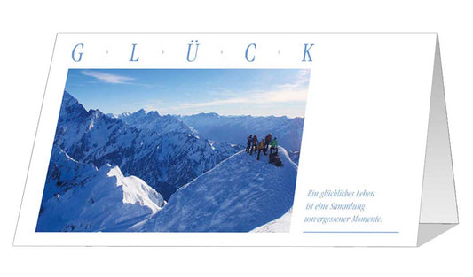 GLÜCK Grußkarte - Berggipfel kaufen