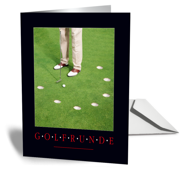 Grußkarte GOLFRUNDE - Ansicht 2