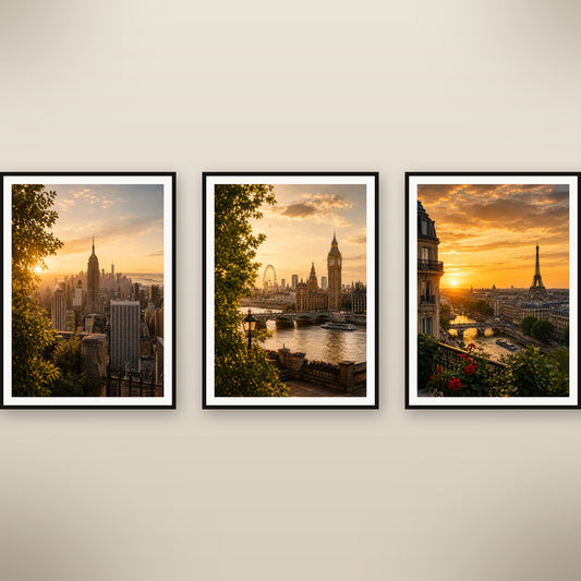 3er-Set Weltstädte · New York, London, Paris