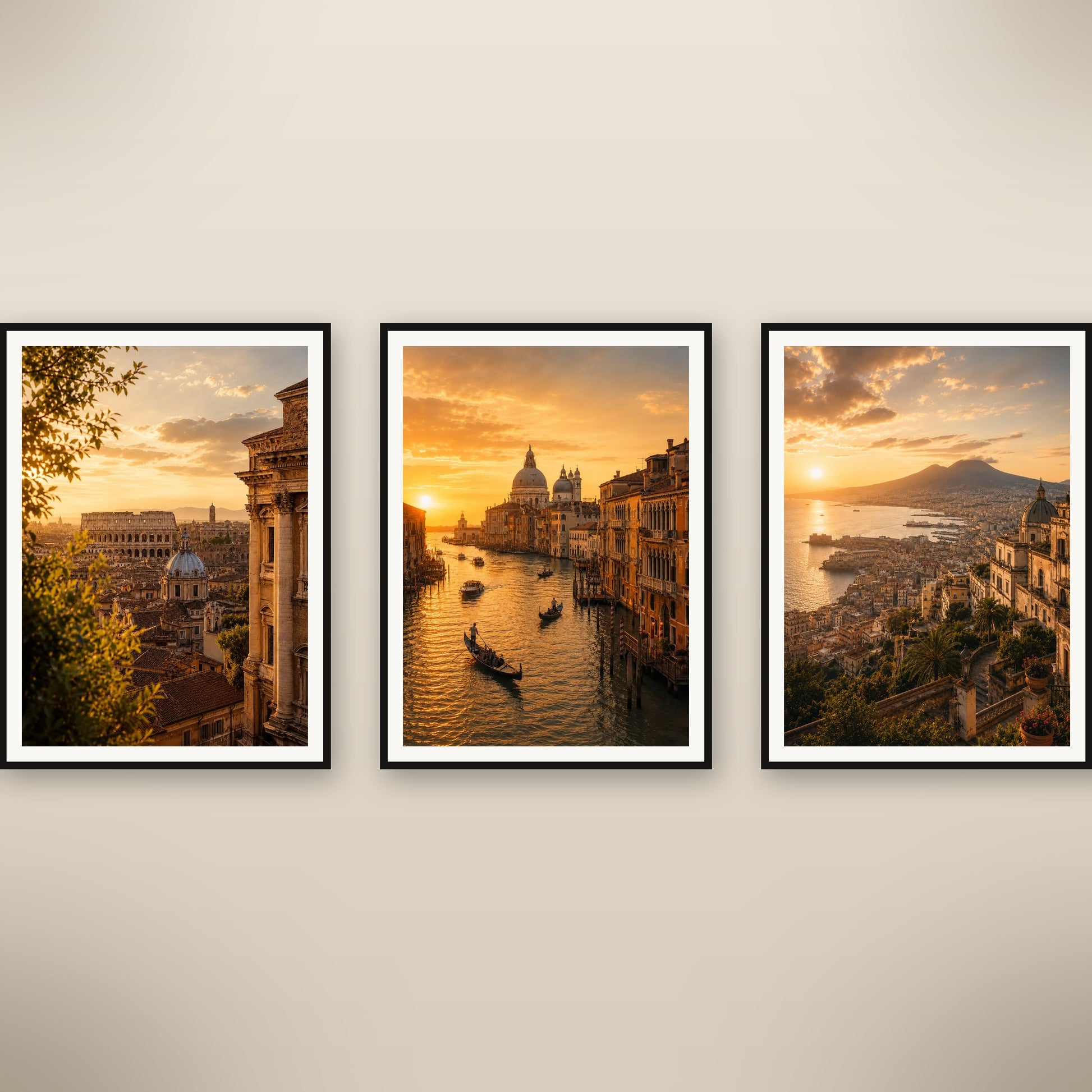 3er-Set Italien · Rom, Venedig, Neapel