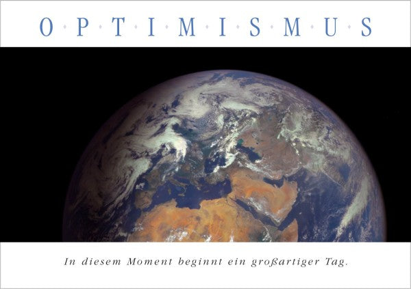 Grußkarte OPTIMISMUS Planet Erde - Ansicht 3