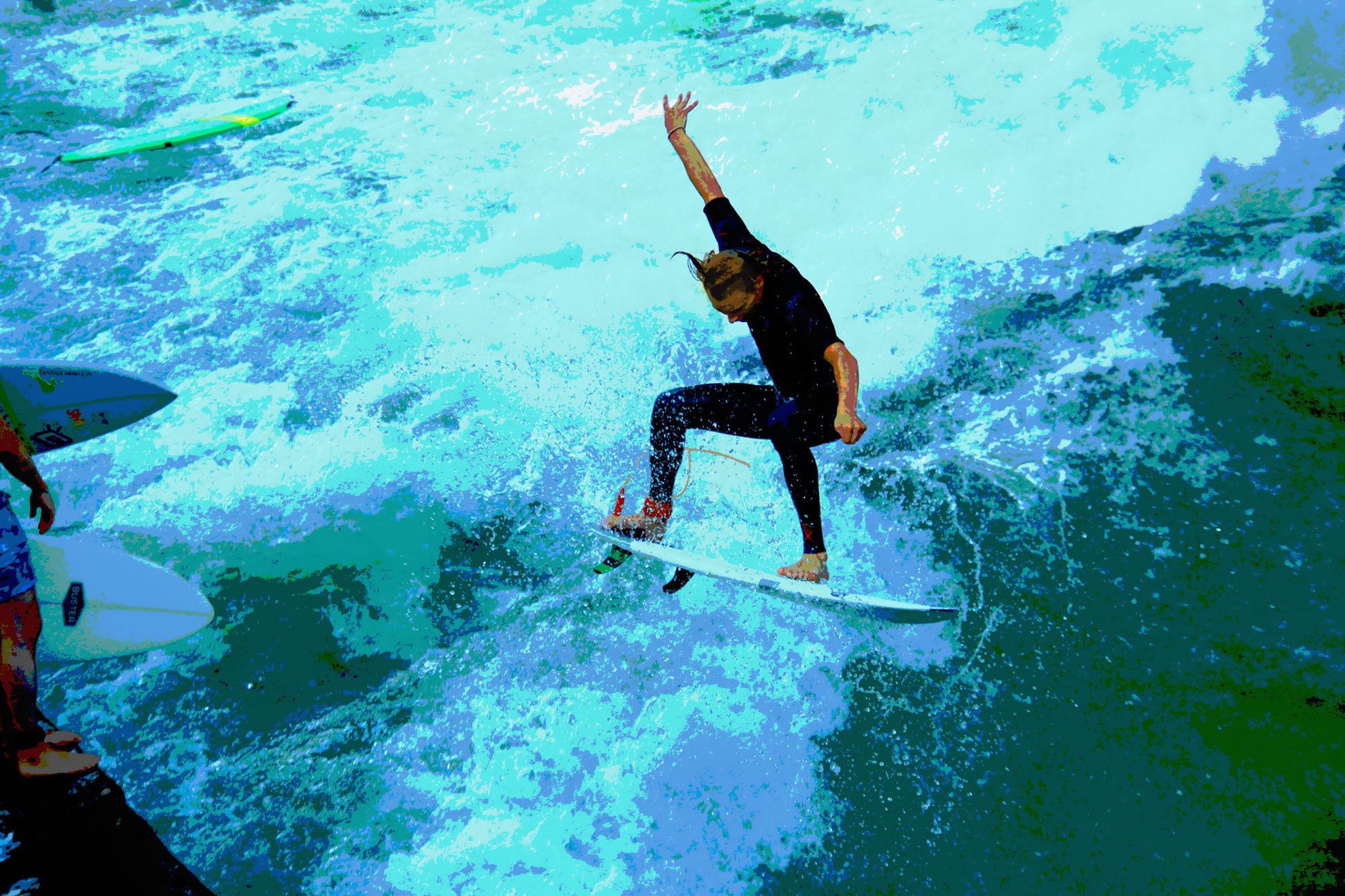 Eisbach Surfer - Leinwandbild kaufen