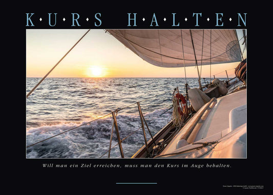 Motivationsposter KURS HALTEN kaufen