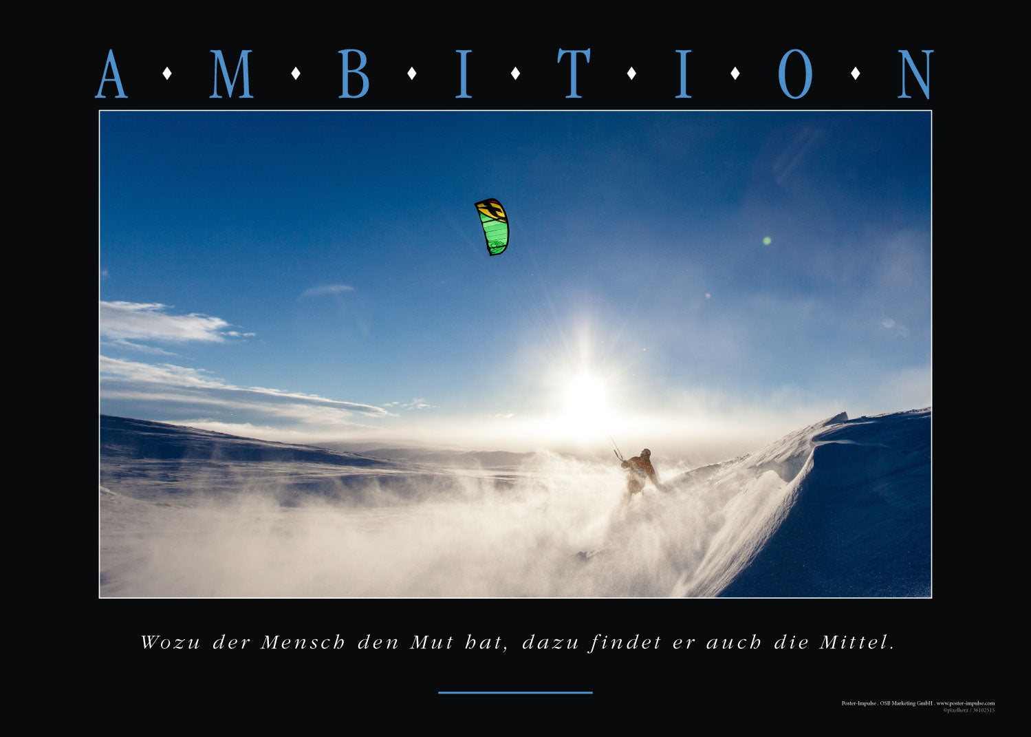 AMBITION - Motivation+Poster Wandbild kaufen