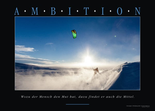 AMBITION - Motivation+Poster Wandbild - Ansicht 2