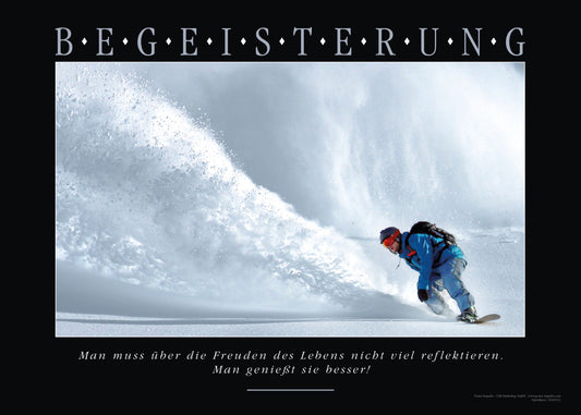 BEGEISTERUNG - Motivationsbild Snowboard kaufen