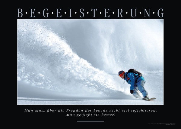BEGEISTERUNG - Motivationsbild Snowboard - Ansicht 2