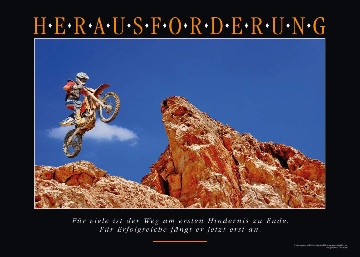 Motivationsbild HERAUSFORDERUNG - Motocross kaufen