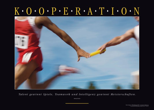 KOOPERATION - Motivationsbild Wandbild Staffellauf - Ansicht 2