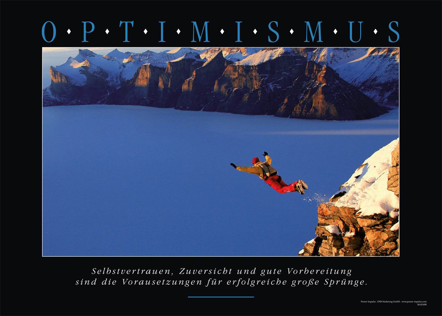 Motivationsbild OPTIMISMUS - Wingsuit springer kaufen