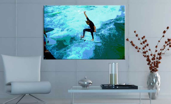 Eisbach Surfer - Leinwandbild - Ansicht 3