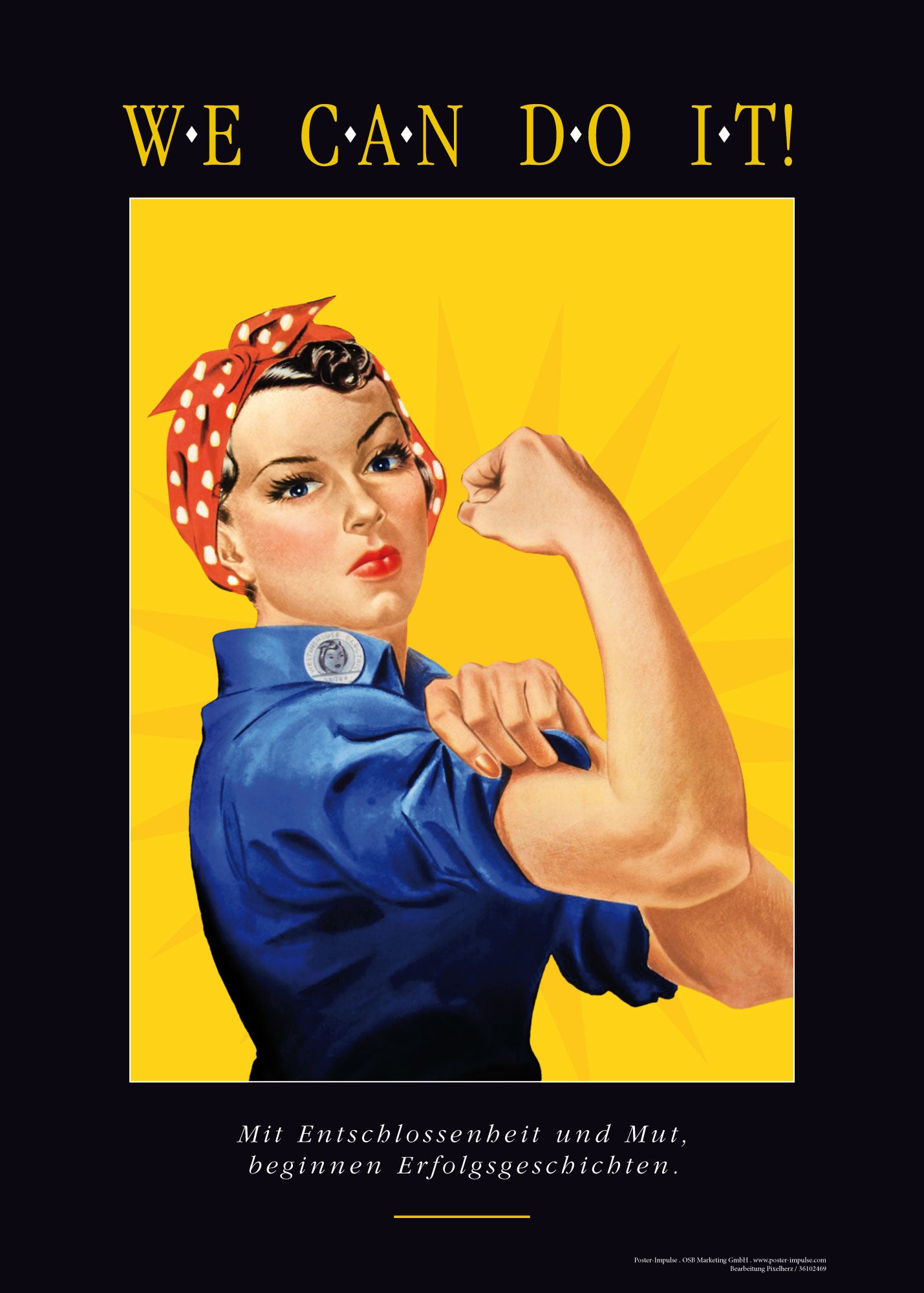 Motivationsbild WE CAN DO IT! in Gelb kaufen