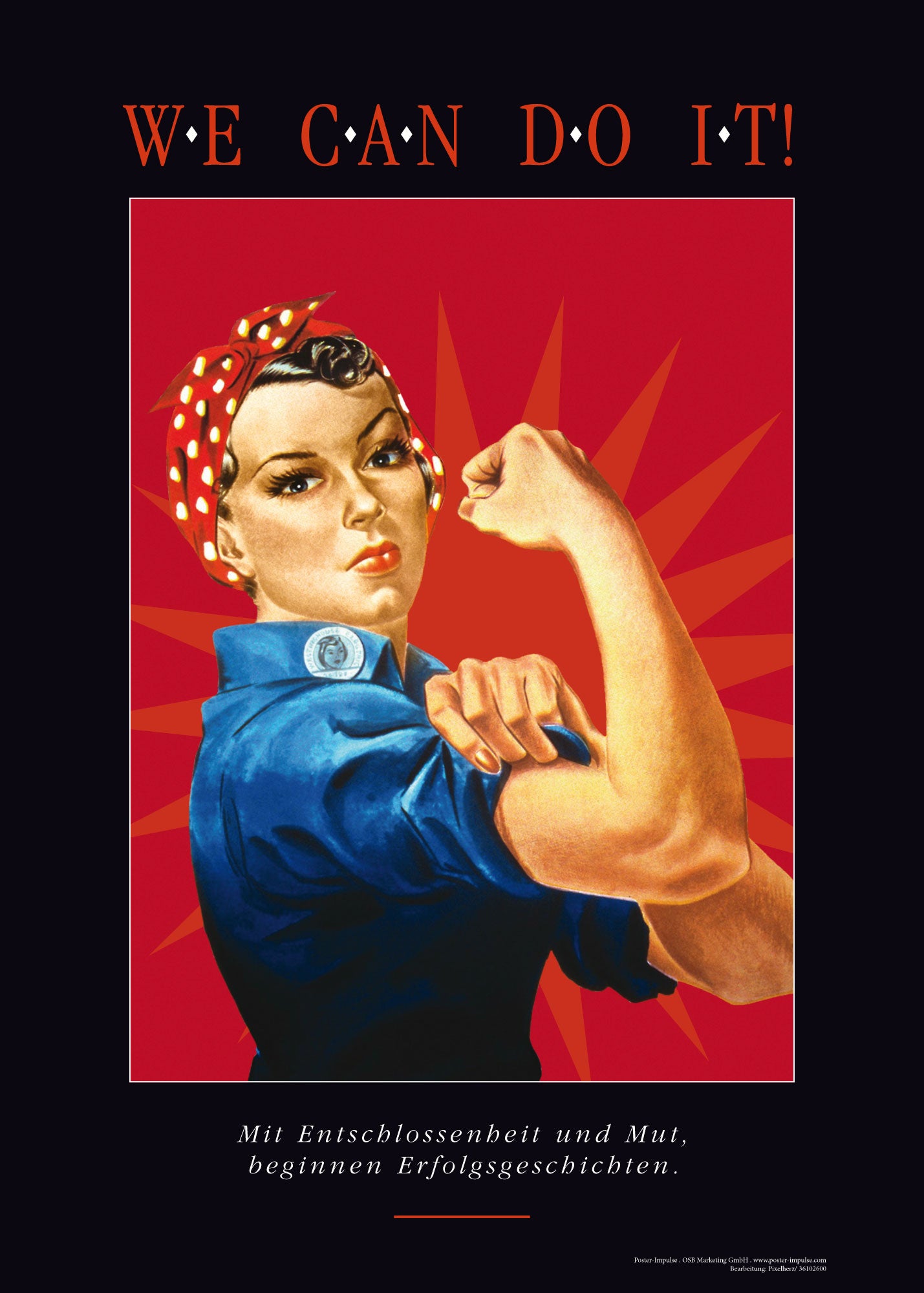 Motivationsbild WE CAN DO IT! in Rot kaufen