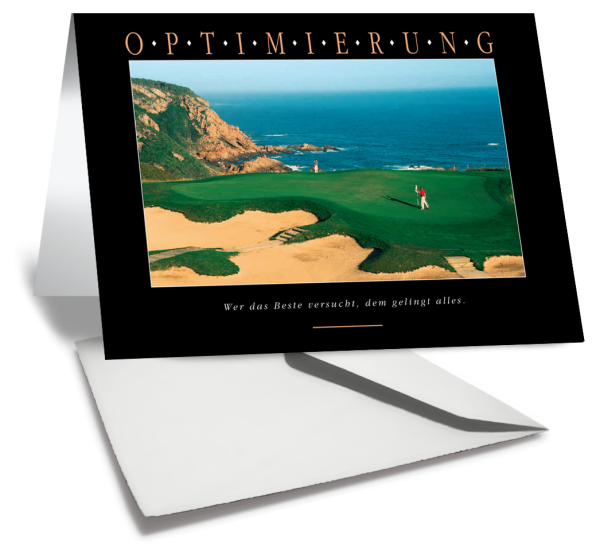 Grußkarte OPTIMIERUNG Motiv Golf - Ansicht 2