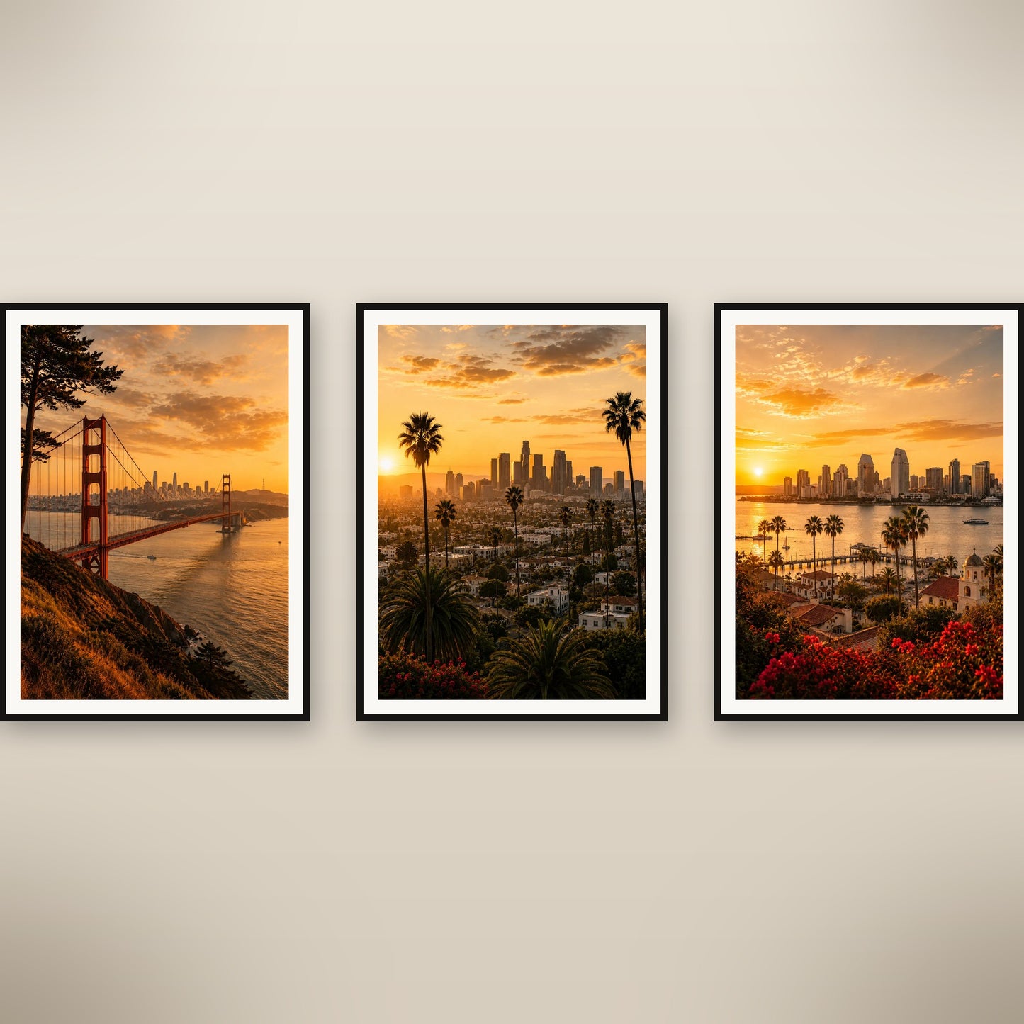 3er-Set Westcoast · San Francisco, Los Angeles, San Diego