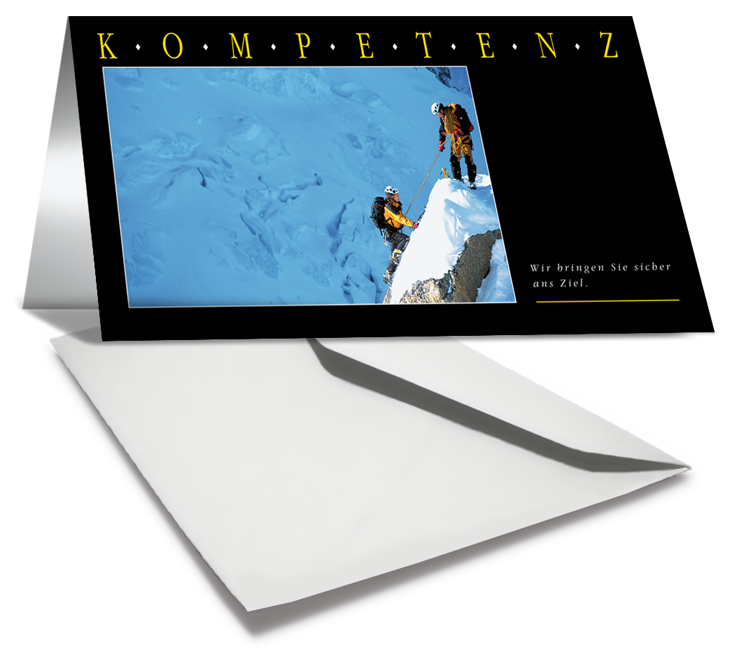 Grußkarte KOMPETENZ - Bergsteiger kaufen