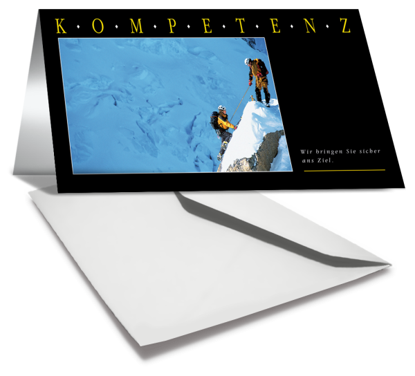 Grußkarte KOMPETENZ - Bergsteiger - Ansicht 2