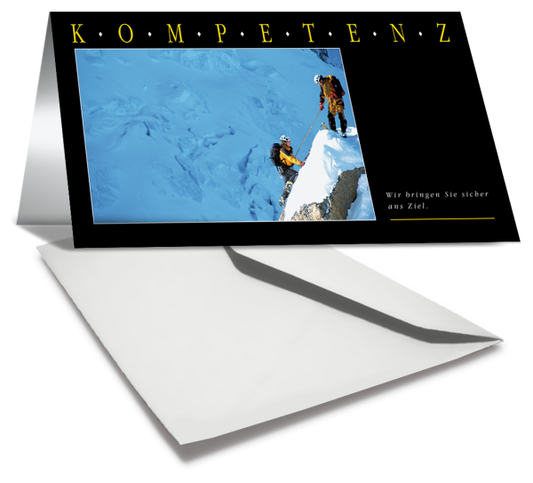 Grußkarte KOMPETENZ - Bergsteiger - Ansicht 2