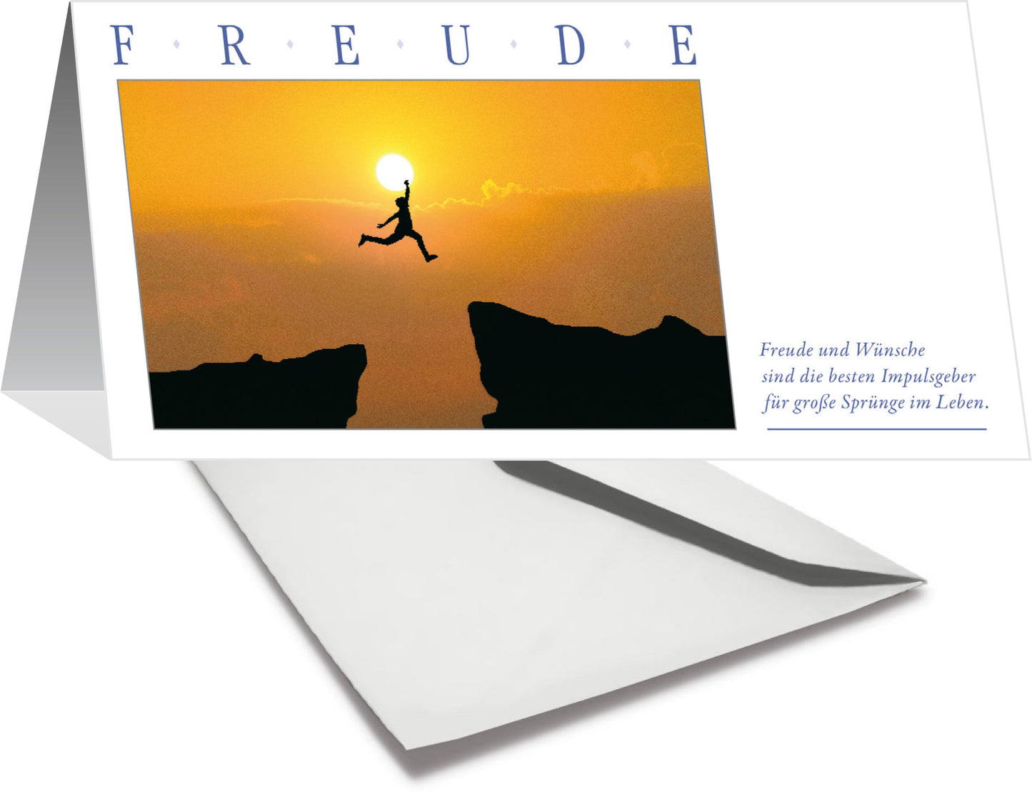 Grußkarte FREUDE - Sprung kaufen