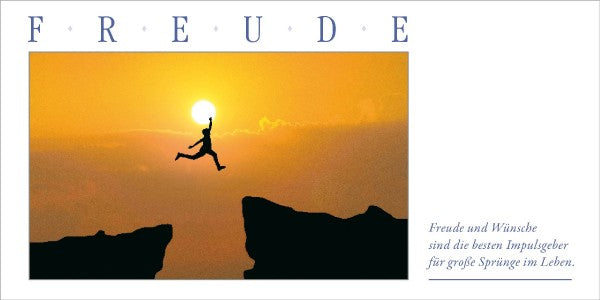 Grußkarte FREUDE - Sprung - Ansicht 3