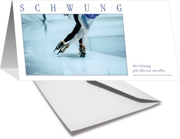 Grußkarte SCHWUNG - Eislauf - Ansicht 2