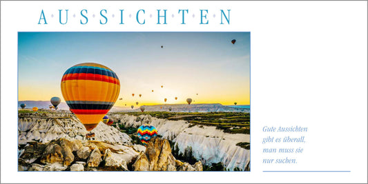Grußkarte AUSSICHTEN - Ballonfahren kaufen