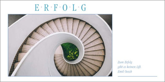 Grußkarte ERFOLG - Treppe - Ansicht 2