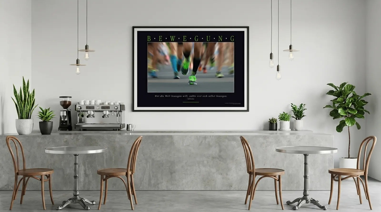 pi-mockup-053 BEWEGUNG Motivationsposter, Sokrates Zitat