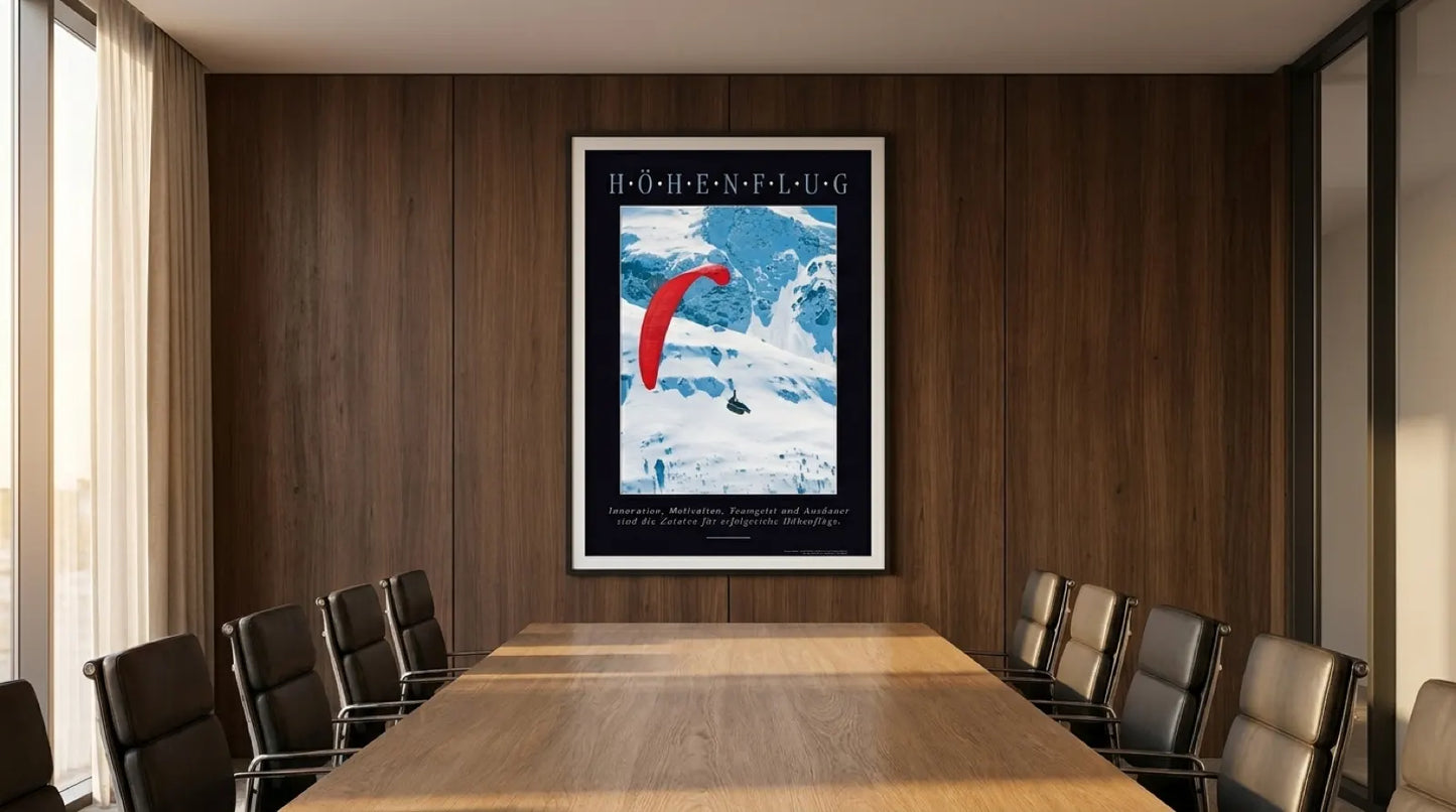 pi-mockup-063 HÖHENFLUG Motivationsposter für Unternehmer