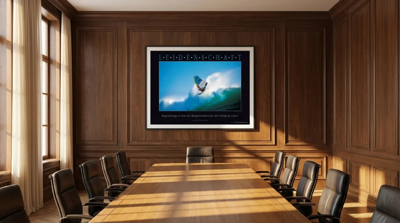 pi-mockup-127 LEIDENSCHAFT Wandbild mit Zitat