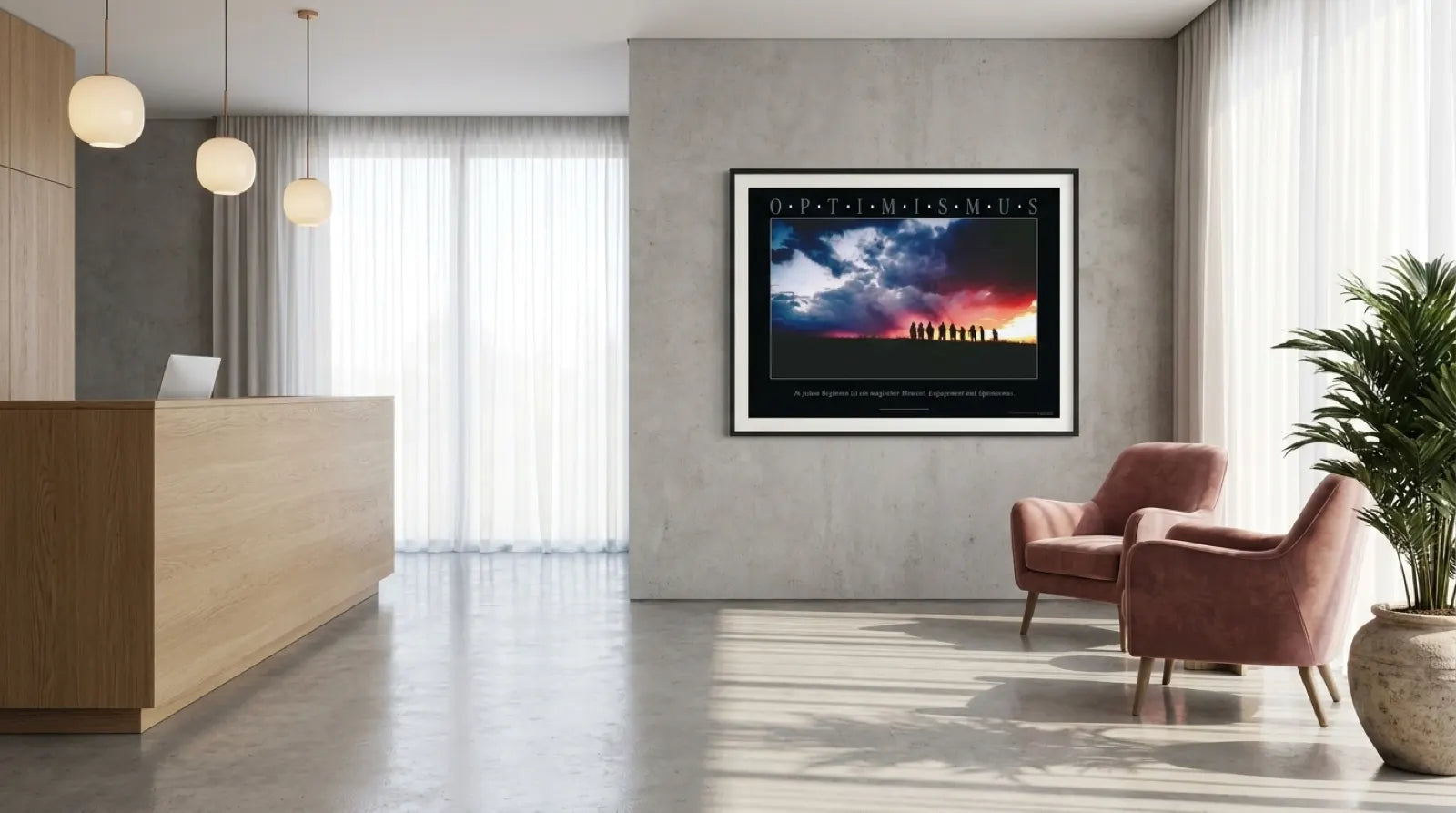 pi-mockup-177 OPTIMISMUS Leinwandbild