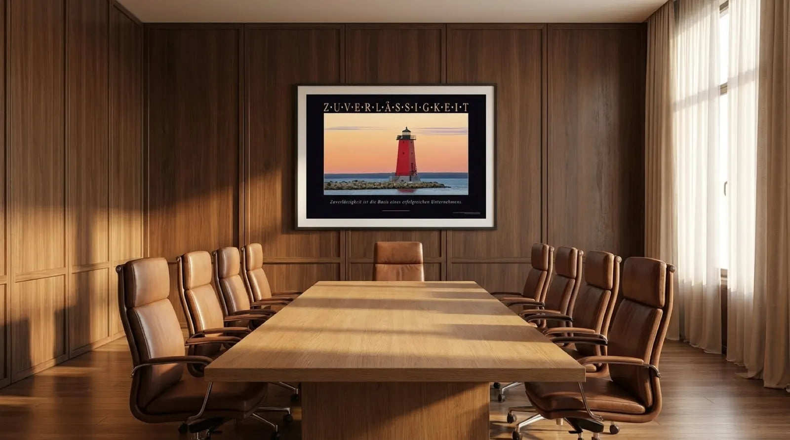 pi-mockup-183 ZUVERLÄSSIGKEIT Leinwandbild mit Leuchtturm