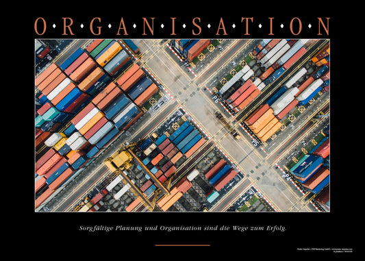 ORGANISATION - Motivationsposter Motiv Container Wege Luftaufnahme kaufen