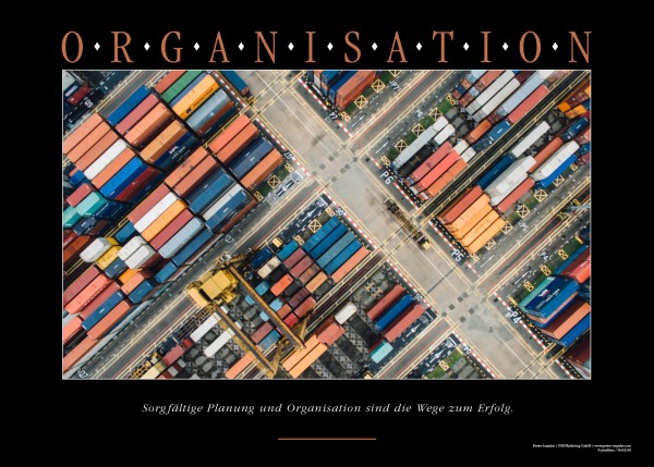 ORGANISATION - Motivationsposter Motiv Container Wege Luftaufnahme - Ansicht 2