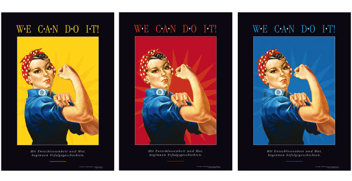 Motivationsbild WE CAN DO IT! Drei Bilder, Drei Farben kaufen